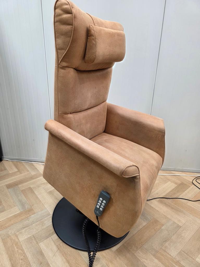 Prominent sta op relax fauteuil alle opties stoel, Ophalen of Verzenden, Zo goed als nieuw, Stof, 50 tot 75 cm