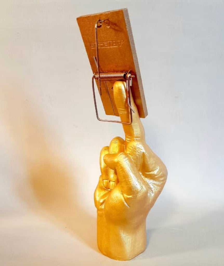 Sculptuur "Ouch" van Jan Marti (21/30), Overige onderwerpen, Beschilderd, Ophalen of Verzenden, 20 - 50 cm