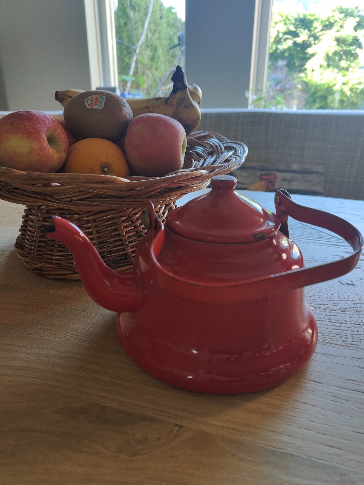 Emaille Rode Theepot - Brocante Vintage Verzamelaar, Ophalen of Verzenden