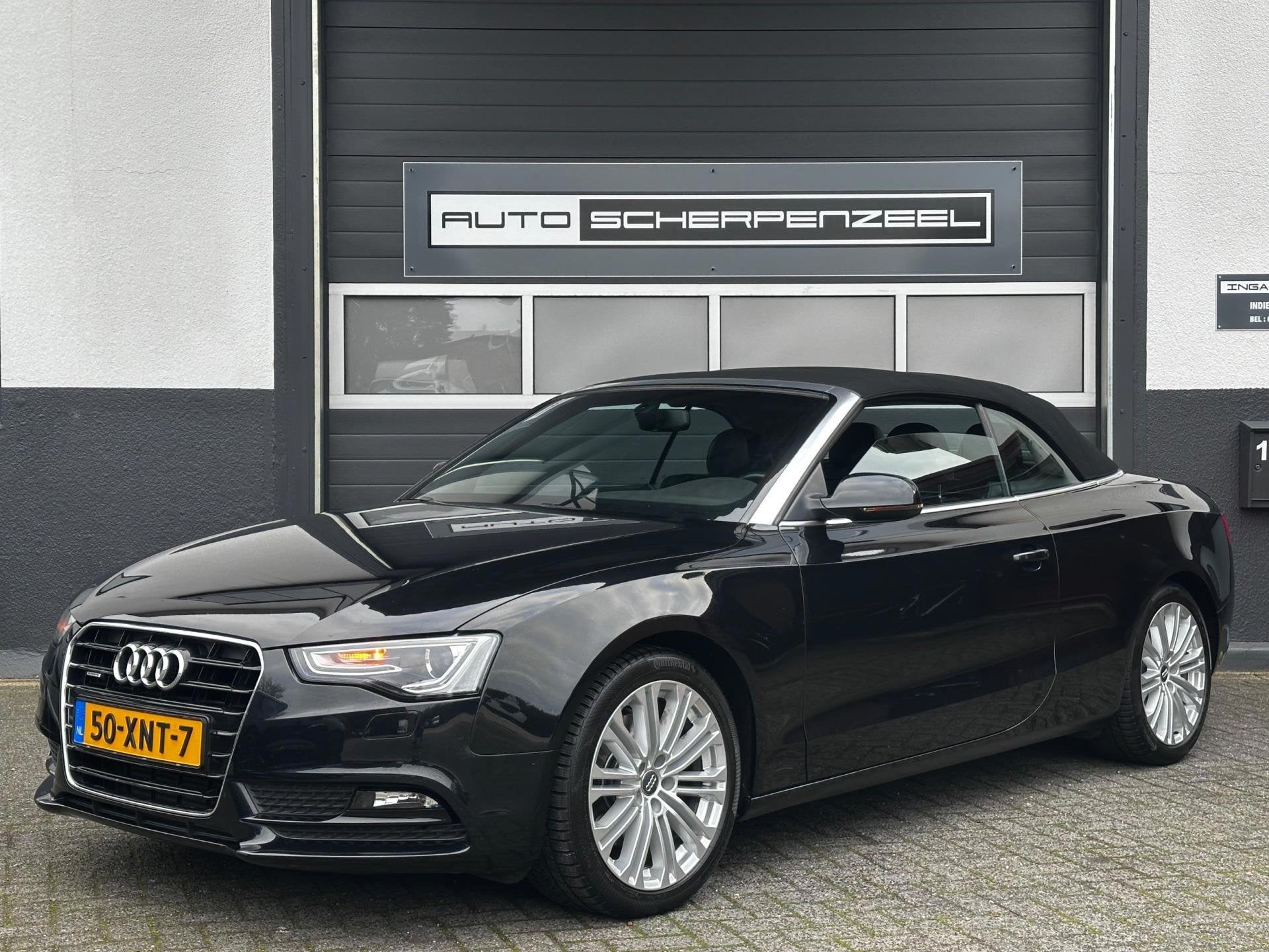 Audi A5 Cabriolet 2.0 TFSI quattro AUT. Edition I LEER I NAV, Auto's, Audi, Automaat, Gebruikt, Zwart, 4 cilinders