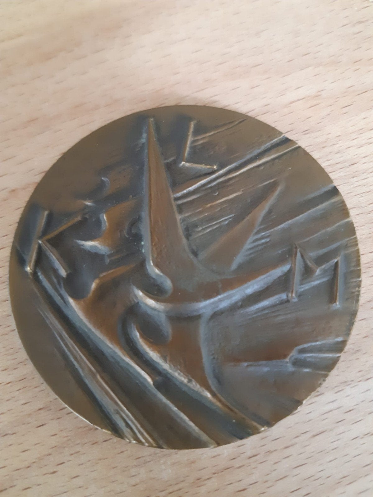 Bronzen Penning KLM 1919 - 1969 Fred Carasso, Ophalen of Verzenden, Brons