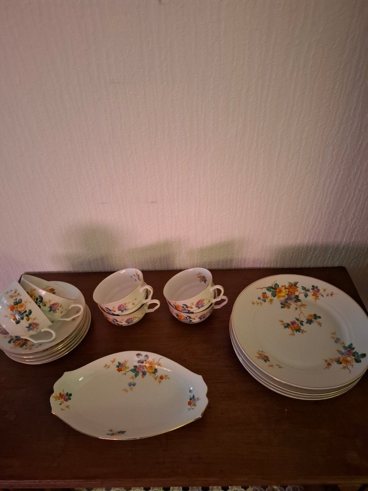 Vintage Arzberg Bavaria bloemetjes servies - 6 persoons, Ophalen