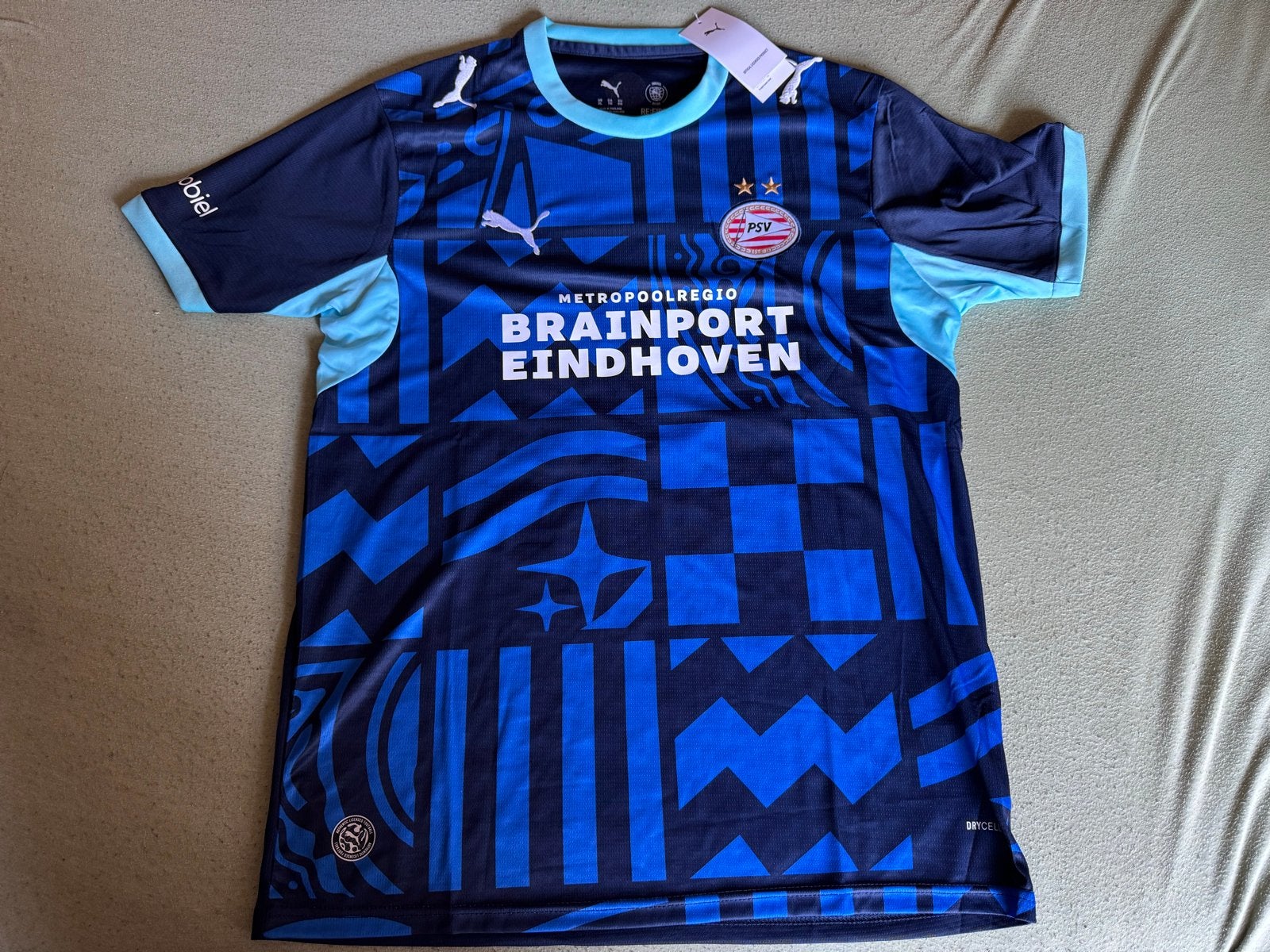 PSV derde shirt 26/27 mt L Mijnans, Maat 52/54 (L), Blauw, Nieuw, Ophalen of Verzenden