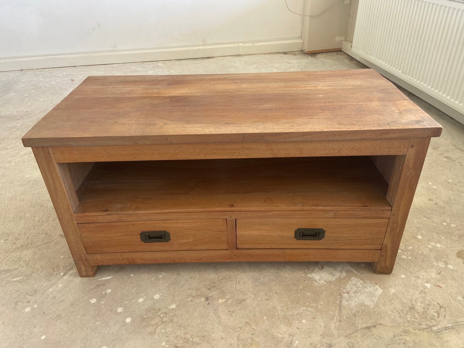 Teakhouten tv meubel 100x50x48, Ophalen, Zo goed als nieuw, 25 tot 50 cm, Minder dan 100 cm