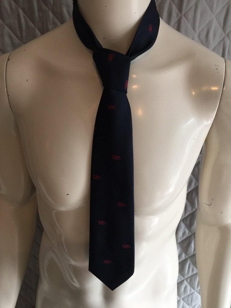 Fokker stropdas, blauw met Fokker logo. (2B23), Kleding | Heren, Tweedehands verkoop, Tweedehands verkoop, Blauw, Ophalen of Verzenden