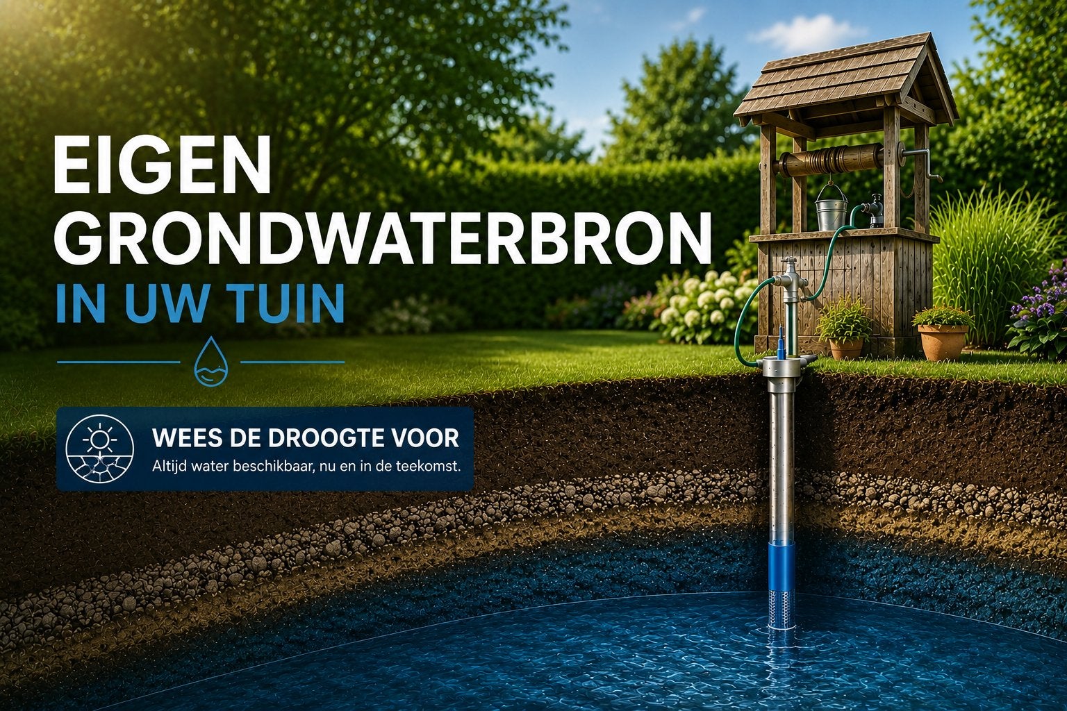 Grondwaterbron in uw tuin, Ophalen of Verzenden, Nieuw, Overige typen