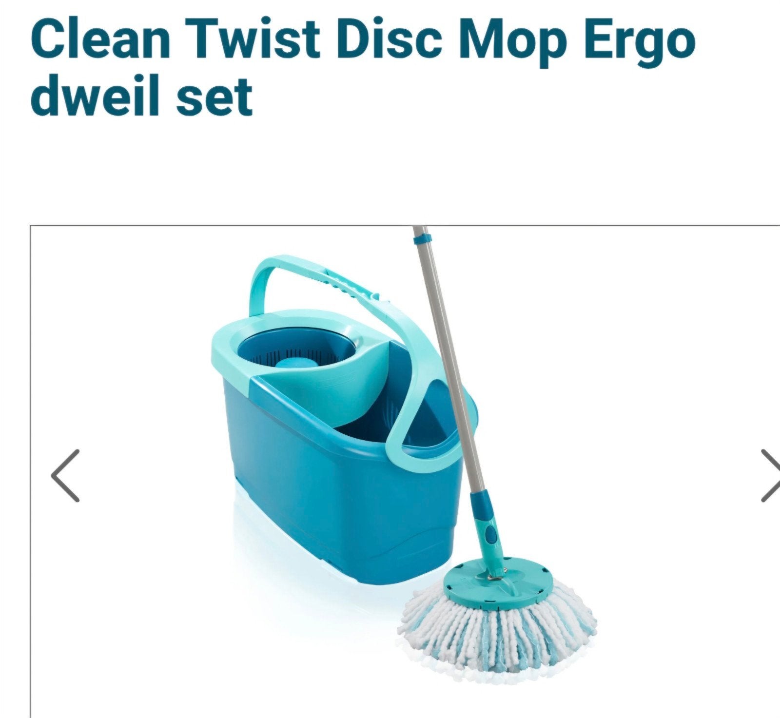 Leifheit Clean Twist Disc Mop Ergo dweil set, Huis en Inrichting, Schoonmaakartikelen, Ophalen of Verzenden, Dweilemmer, -bak, of -wagen