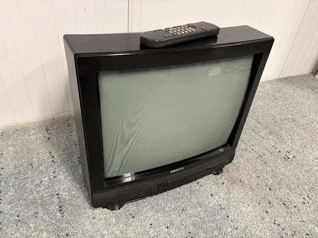 Philips 21 inch CRT tv + remote jaren 80, Ophalen of Verzenden, Gebruikt, 40 tot 60 cm, Philips