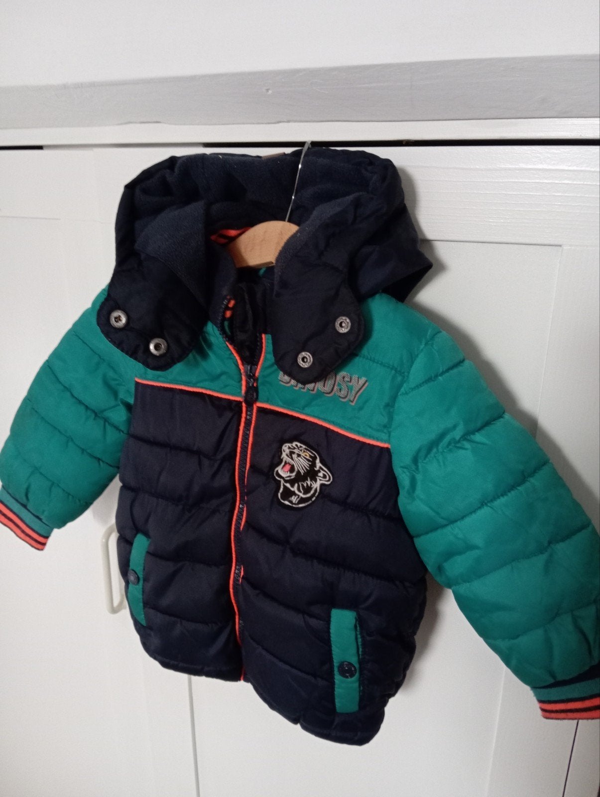 Bnosy warme winterjas maat 86/92 met tijgerkop, Kinderen en Baby's, Babykleding | Maat 86, Ophalen of Verzenden, Bnosy, Jongetje