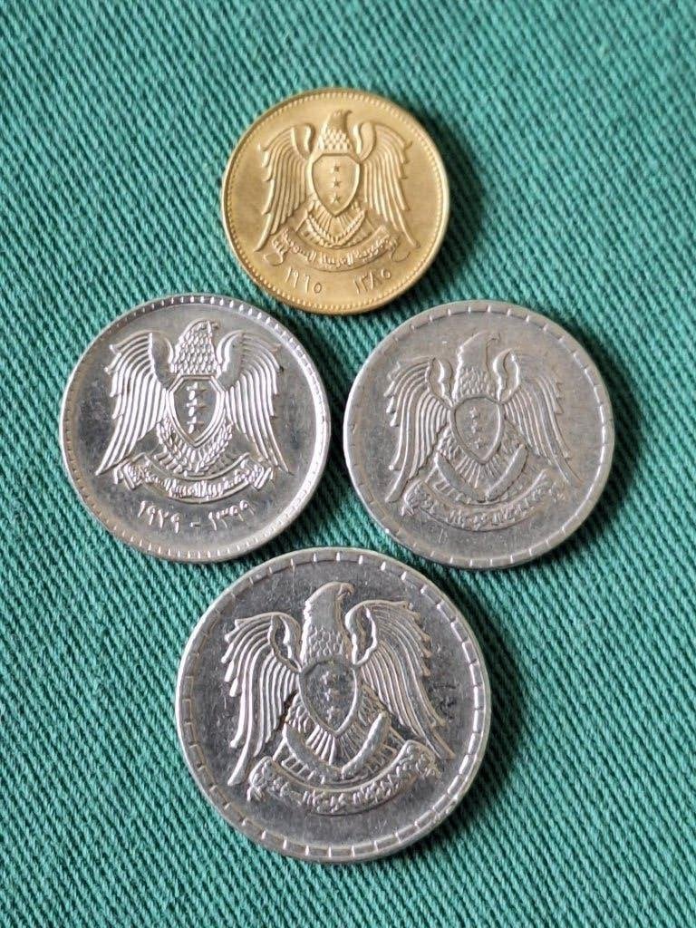 4 munten Syrië 1962-1974, Ophalen of Verzenden, Midden-Oosten, Losse munt