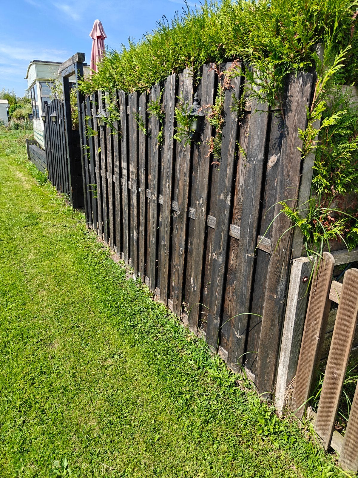 Schuttingen 3,5 delen 180x180 cm zelf weghalen Oosthuizen, Ophalen of Verzenden, 3 tot 6 meter, Hout, 1 tot 2 meter