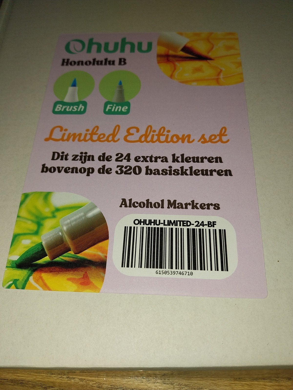 24 excl ohuhu stiften brush& fine, Ophalen of Verzenden, Zo goed als nieuw, Potlood of Stift