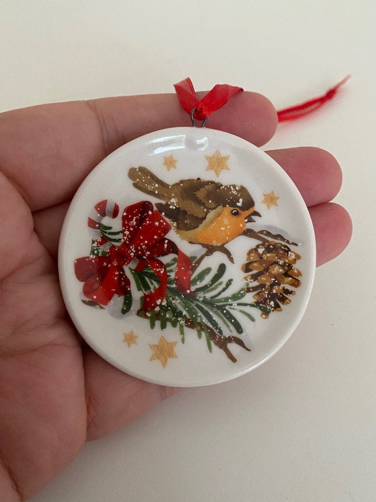 Kerst Hutschenreuther Roodborstje ornament zgan, Diversen, Kerst, Ophalen of Verzenden, Zo goed als nieuw