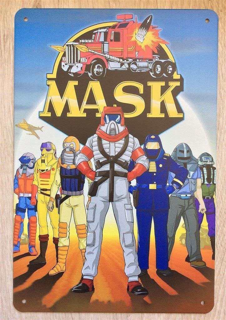 MASK Retro Speelgoed TV Series 80s Metalen WandBord, Verzenden, Nieuw