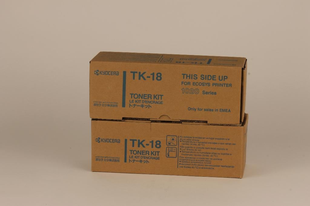 Kyocera Toner kit TK-18, inkt, printer, zwart, 2 stuks, Computers en Software, Ophalen of Verzenden, Nieuw, Toner, Kyocera