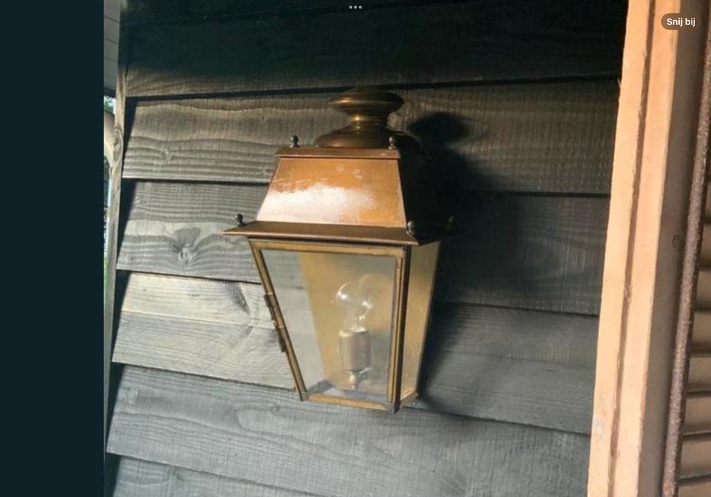 ( buiten)Lantaarn metaal klassiek model, Ophalen of Verzenden, Gebruikt, Glas