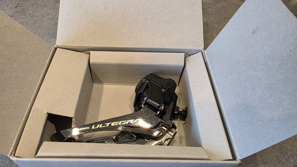 Shimano Ultegra Di2 FD-R8150 Voorderailleur 2x12-speed, Gebruikt, Overige materialen, Ophalen of Verzenden, Derailleur of Ketting