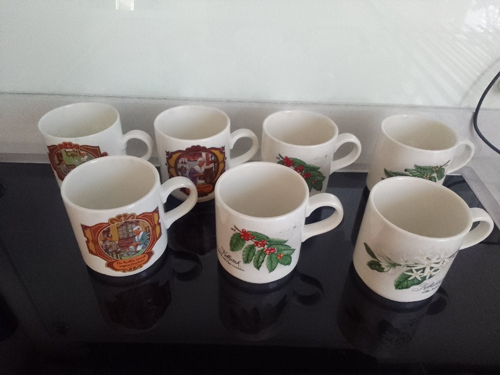 douwe egberts  mokken, Vintage, Zo goed als nieuw, Aardewerk, Mok