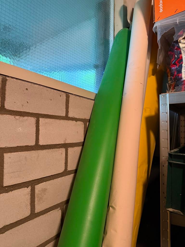 Groen vinyl achtergronddoek 270cm voor fotografie, Audio, Tv en Foto, Fotografie | Fotostudio en Toebehoren, Ophalen, Gebruikt