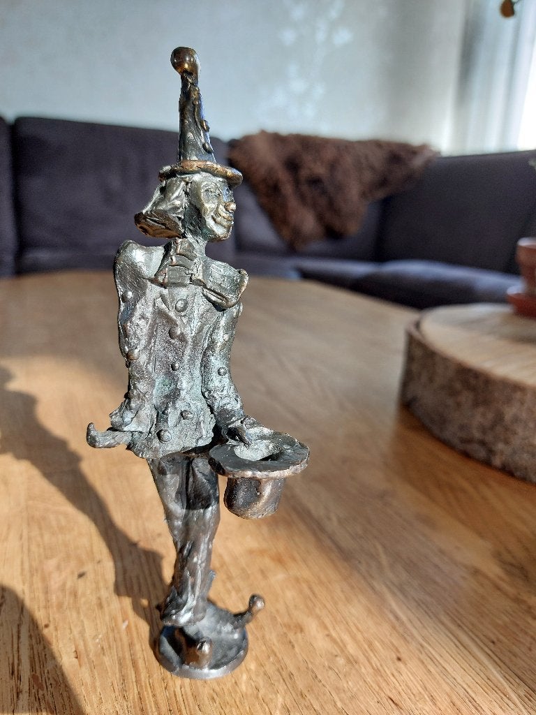 Bronzen CliniClownbeeldje 1990, Verzamelen, Ophalen of Verzenden, Zo goed als nieuw, Mens