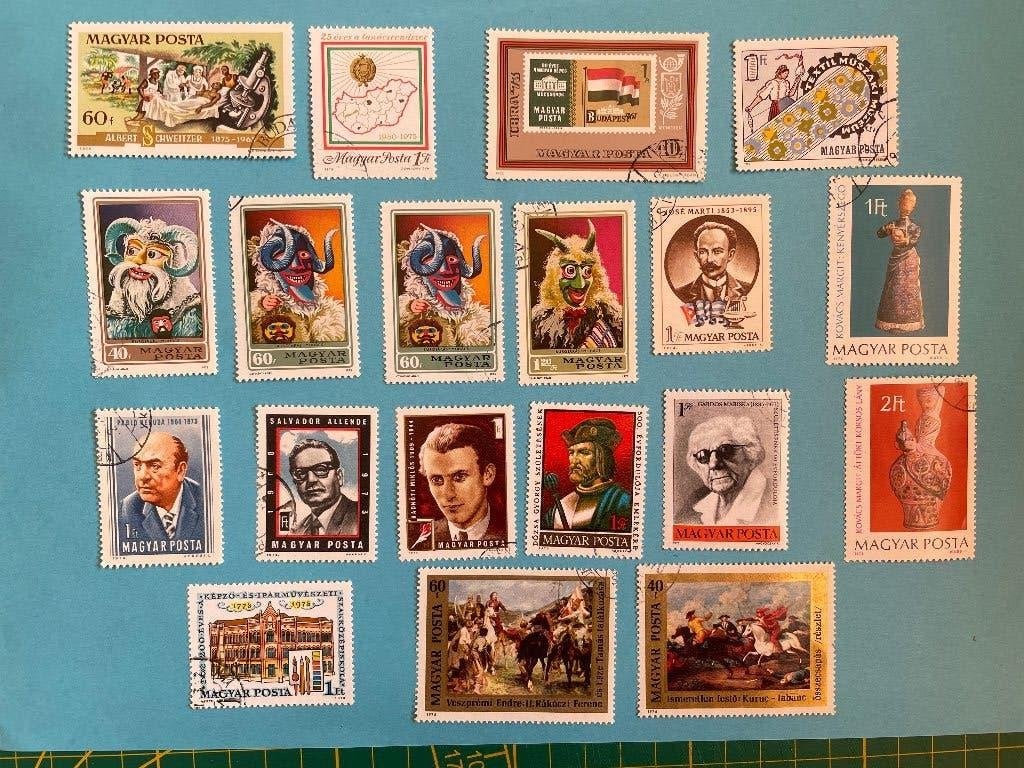 Postzegels Hongarije ( 38 zegels ), Verzenden, Gestempeld