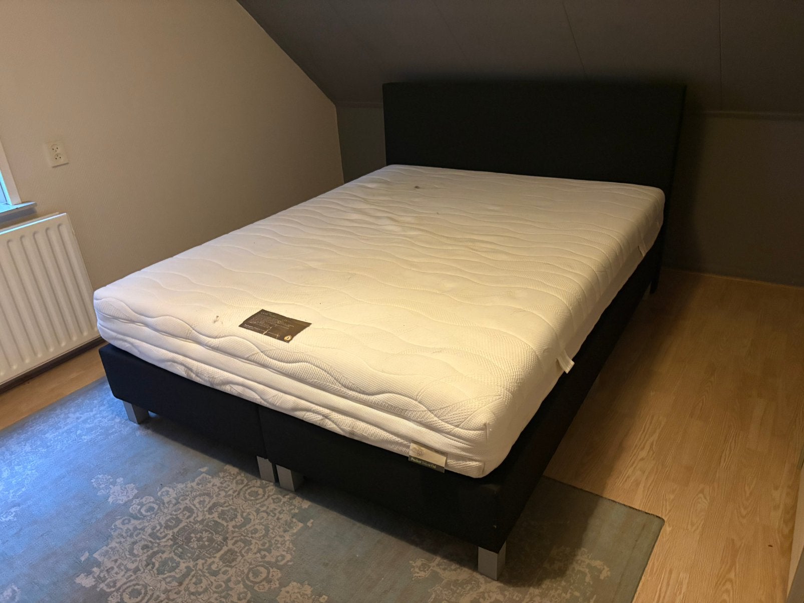 Boxspring onderstel 160x200, Ophalen, Gebruikt, Zwart, Tweepersoons