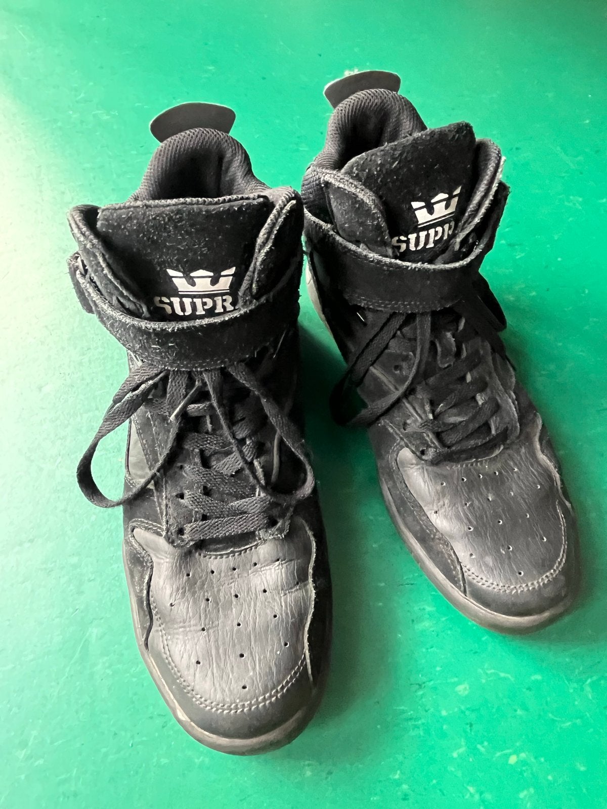 Supra Bleeker High-Top Sneakers Zwart met Klittenband, Ophalen of Verzenden, Gedragen, Zwart, Sneakers of Gympen