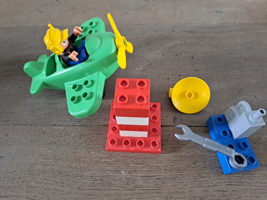 Duplo vliegtuig, Ophalen, Overige thema's, Compleet, Zo goed als nieuw