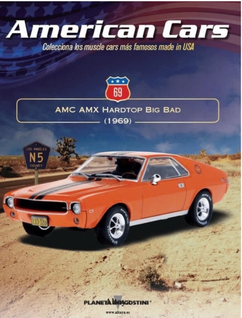 AMC AMX Hardtop Big Bad 1969 1/43 IXO American cars # 69, Hobby en Vrije tijd, Modelauto's | 1:43, Verzenden, Nieuw, Auto, Overige merken