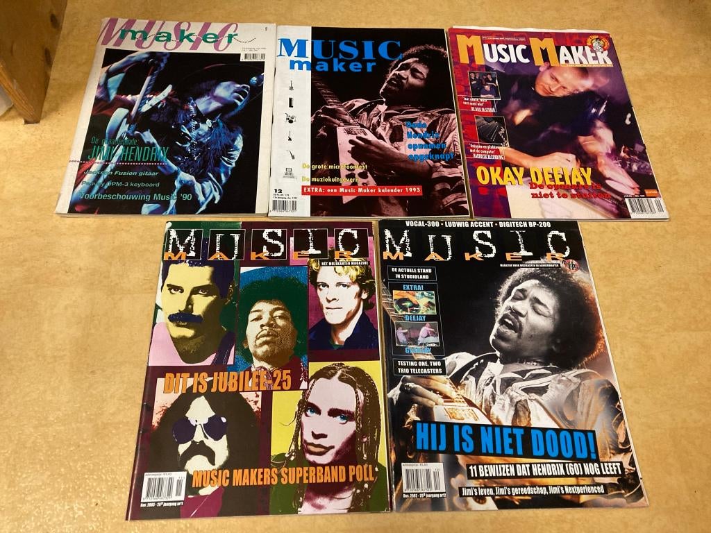 5x Music Maker Jimi Hendrix De Dijk deejay muziek mag, Ophalen of Verzenden, Zo goed als nieuw, Instrument