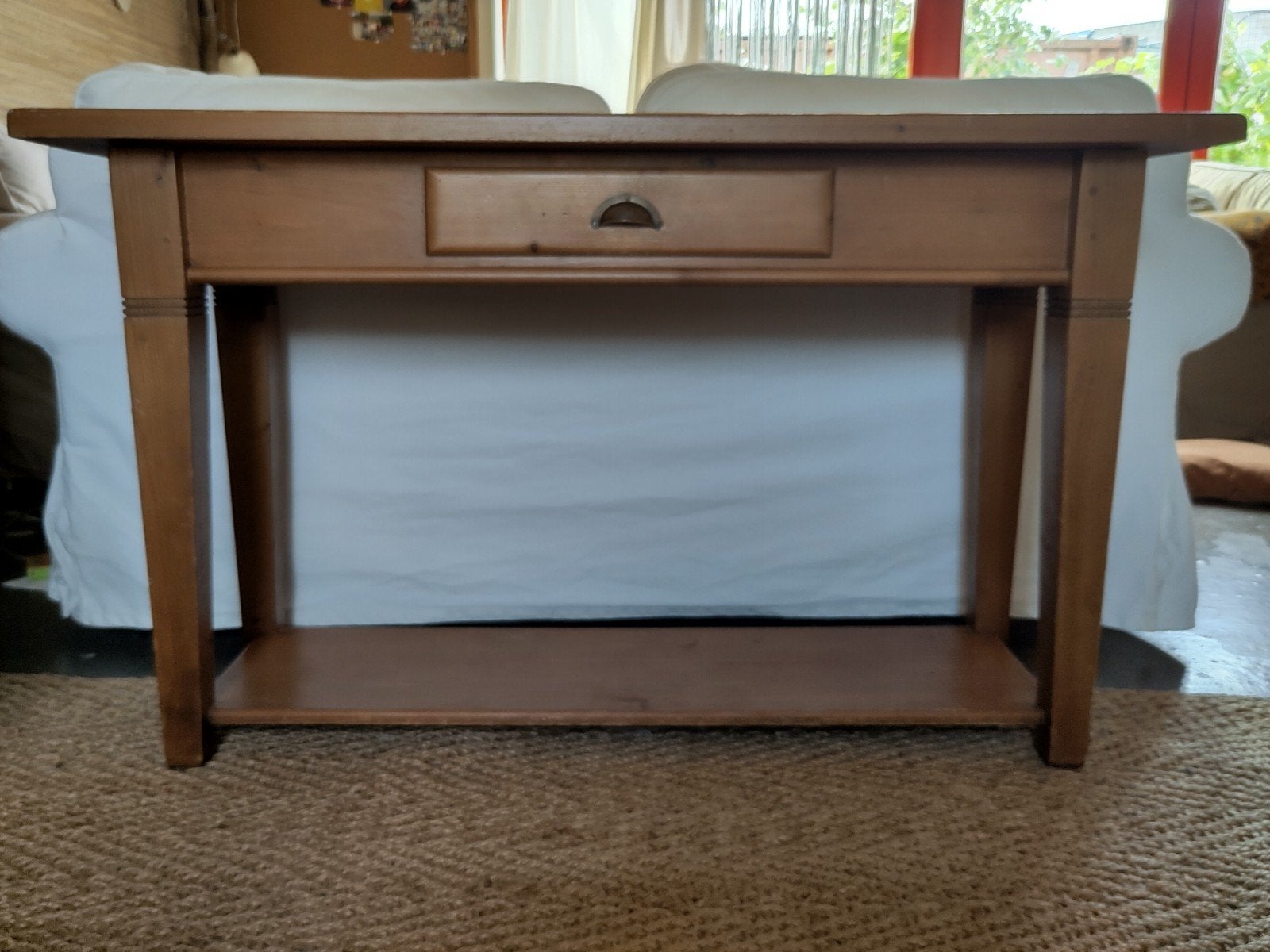 Houten console tafel, Ophalen of Verzenden, 25 tot 50 cm, Rechthoekig