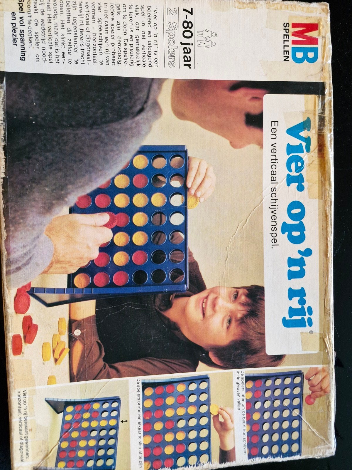 Vier op 'n rij - Klassiek bordspel van MB Spellen, Een of twee spelers, Ophalen, Gebruikt, MB Spellen