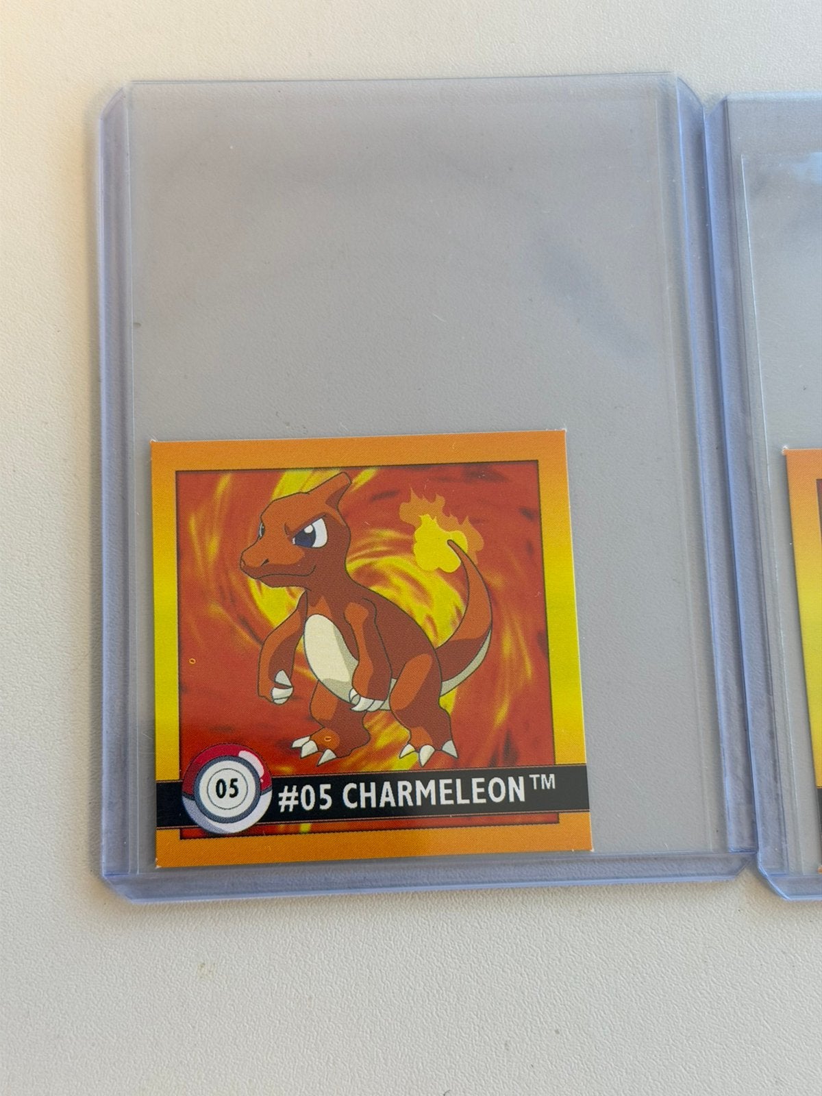 Pokémon 1999 Artbox Stickers Charmander Charizard 3x sticker, Ophalen of Verzenden, Nieuw, Overige typen, Foil
