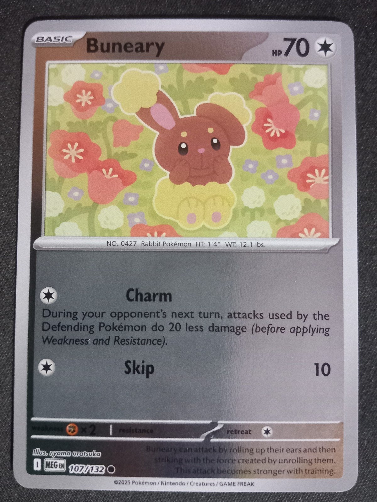 Buneary 107/132 Mega Evolution Reverse Excellent, Verzenden, Zo goed als nieuw, Losse kaart, Foil