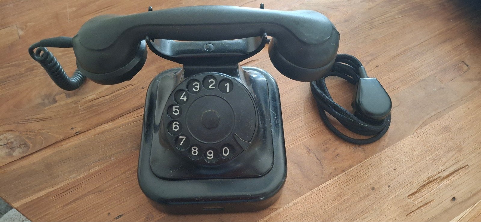 Vintage draaischijf telefoon - Zwart, Ophalen of Verzenden