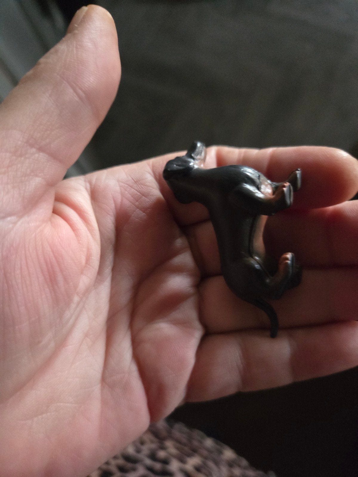 Miniatuur Teckel Figuur - Rubber, Ophalen of Verzenden