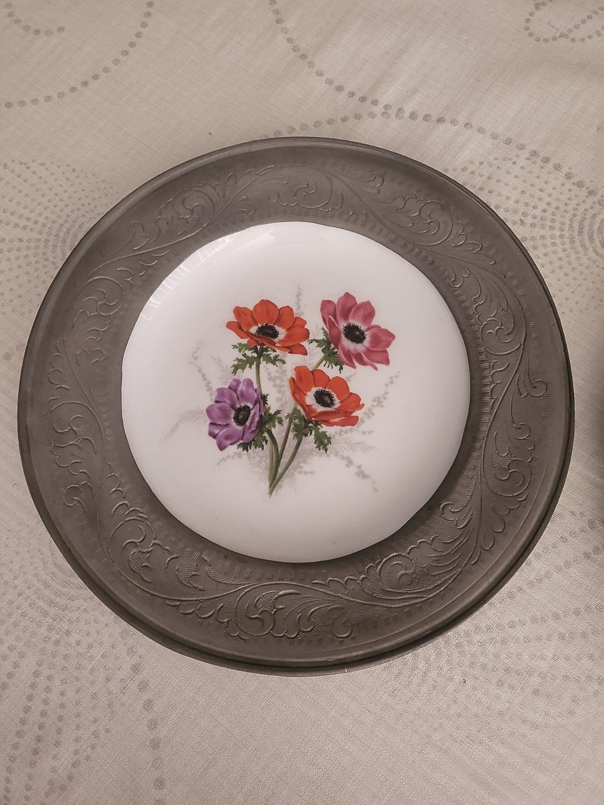 Set van 3 Mosa Maastricht Holland sierborden met bloemen, Ophalen of Verzenden