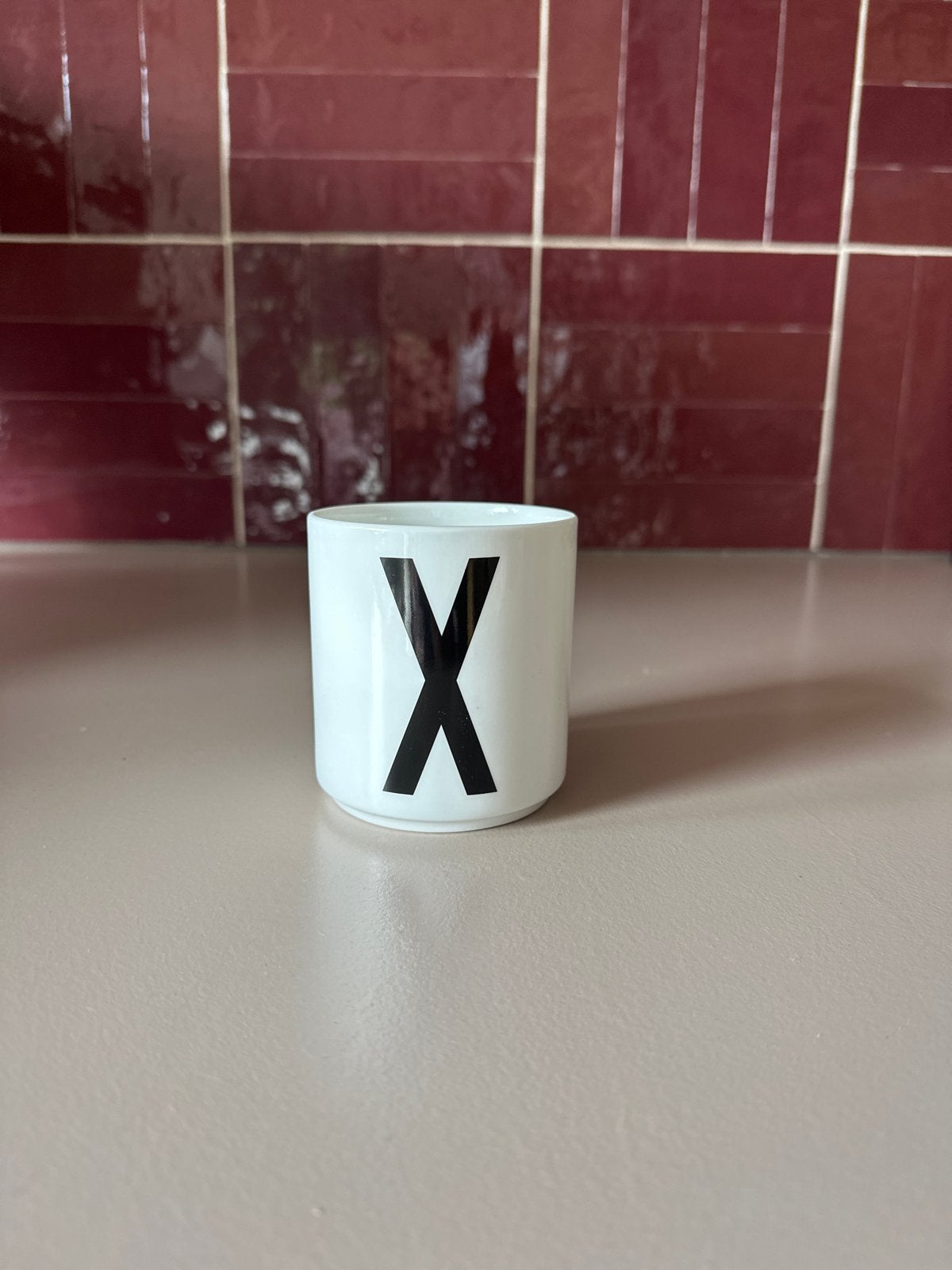 Design Letters mok met letter X, Ophalen of Verzenden, Zo goed als nieuw, Modern, Wit
