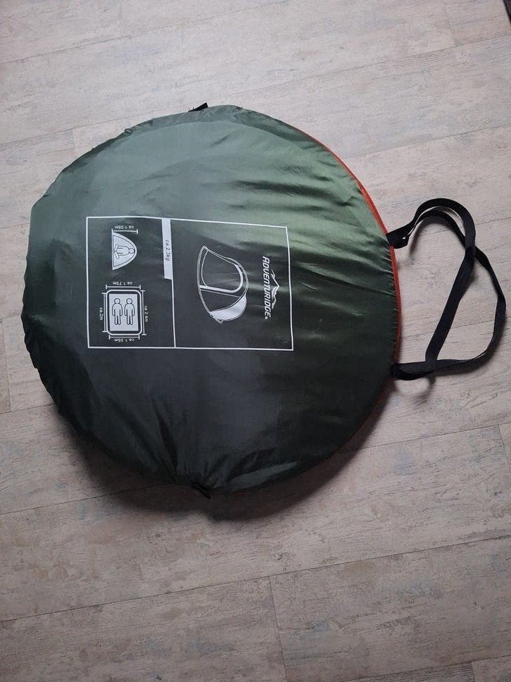 ADVENTURIDGE Pop-up tent voor 2 personen, Caravans en Kamperen, Ophalen of Verzenden, Gebruikt, Tot en met 2
