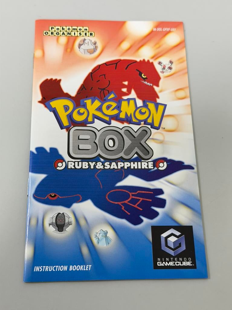 Pokemon Box Ruby & Sapphire GameCube Handleiding PAL boekje, 1 speler, Ophalen of Verzenden, Zo goed als nieuw, H