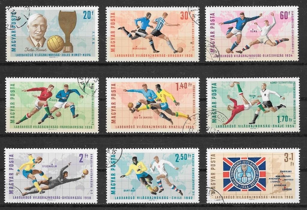 Hongarije 1966  WK Voetbal, Verzenden, Gestempeld