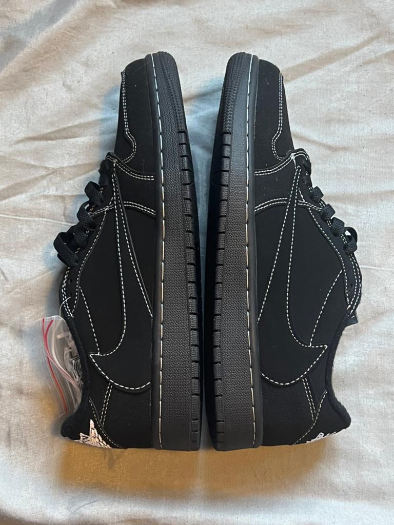 Travis Scott x Air Jordan 1 Low OG “Black Phantom” 39, Ophalen of Verzenden, Zo goed als nieuw, Zwart, Sneakers of Gympen