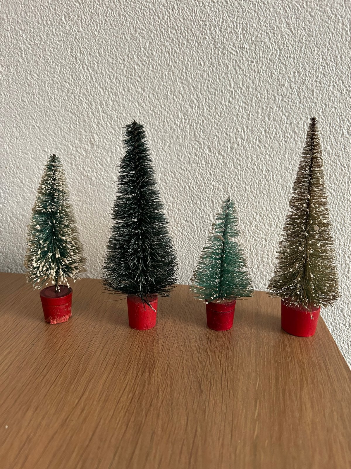 Antieke kerst borstelboompjes, Diversen, Kerst, Ophalen of Verzenden, Gebruikt