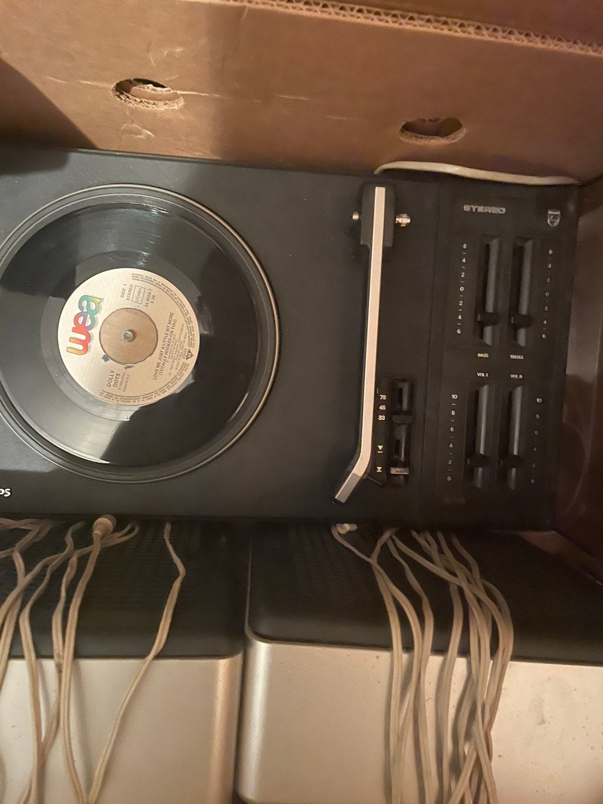 Vintage Philips Stereo 907 / 22GF907 met boxen – jaren 70, Ophalen, Zo goed als nieuw, Platenspeler, Philips