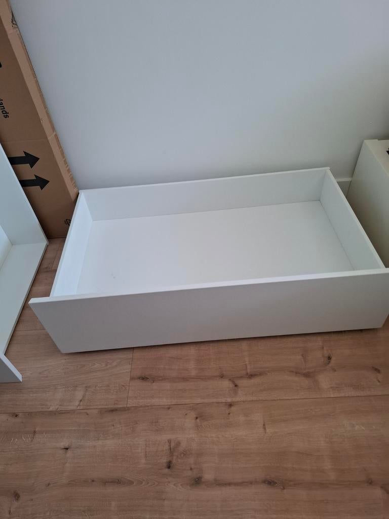 IKEA bedlades, 2x gemonteerd, 2x nieuw in doos, Ophalen of Verzenden, Zo goed als nieuw, Wit