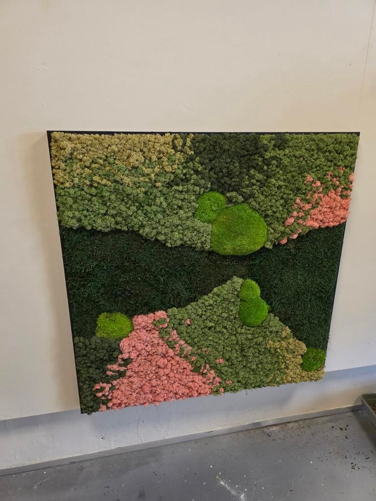 Prachtig mos schilderij 90x90cm - Showroom opruiming!, Huis en Inrichting, Woonaccessoires | Schilderijen, Tekeningen en Foto's