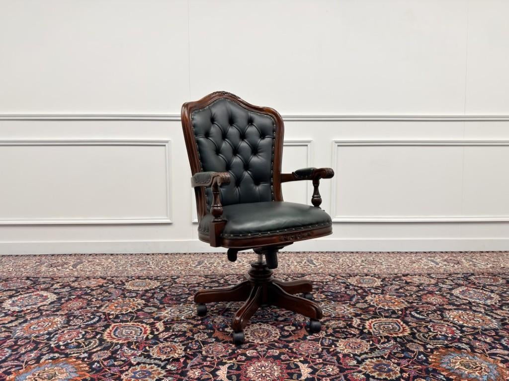 Klassiek Engels Chesterfield Bureaustoel, Ophalen