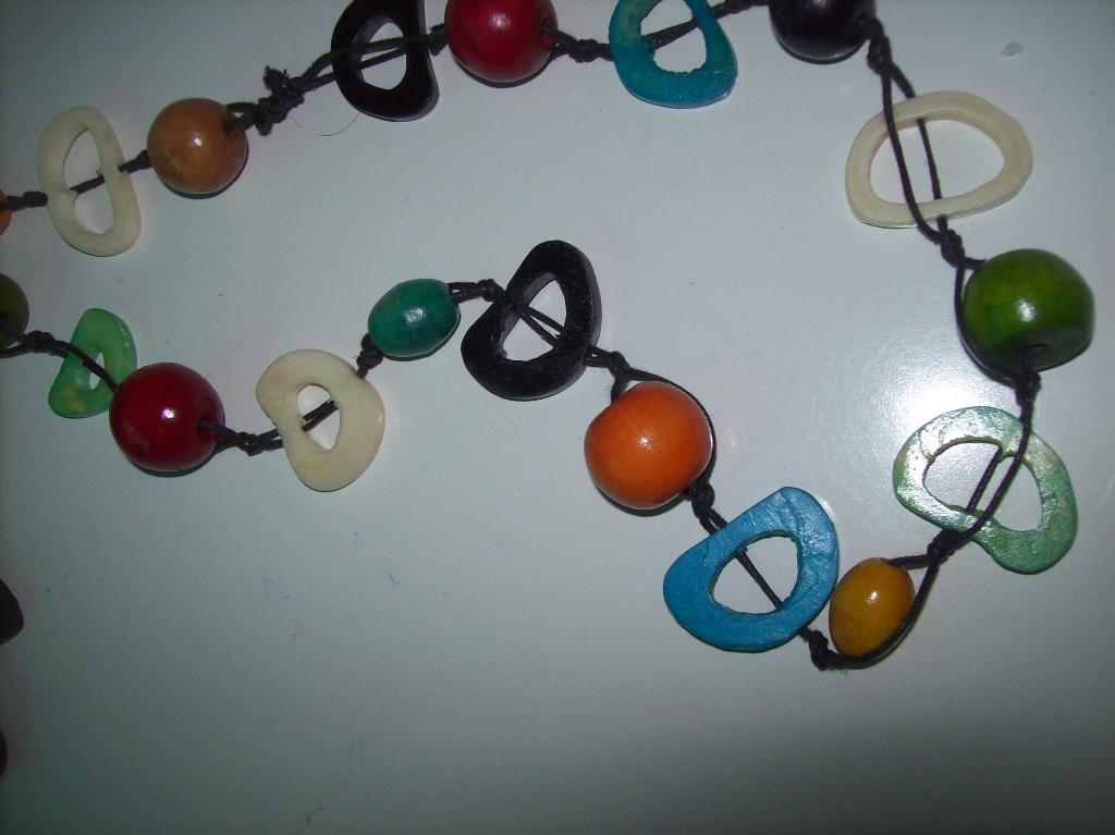 Ketting Zwart Koord Prachtige Meer kleur Steen Kralen, Overige kleuren, Verzenden, Nieuw, Steen of Mineraal