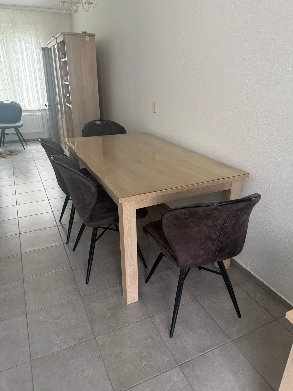 Eettafel set met 4 stoelen - perfecte staat, Ophalen, 50 tot 100 cm, Zo goed als nieuw, Vijf personen of meer