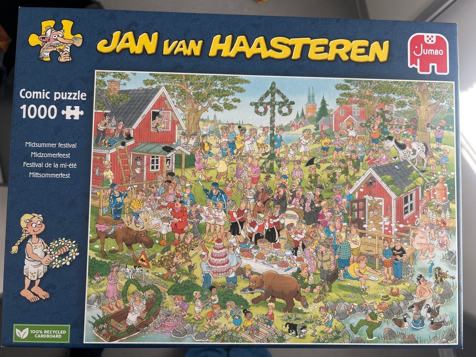 Jan van Haasteren Midzomerfeest Puzzel 1000 stukjes, Ophalen, Meer dan 50 stukjes, Zo goed als nieuw, 6 jaar of ouder